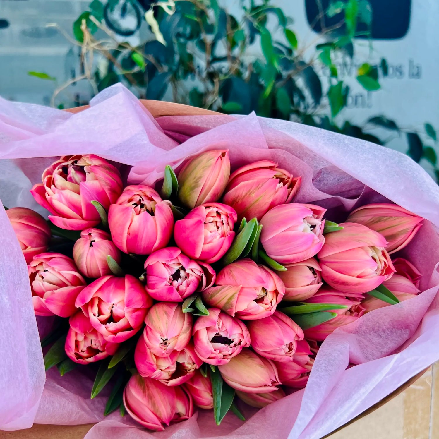 Ramo de Tulipanes rosados de la floristería Florster en Barcelona