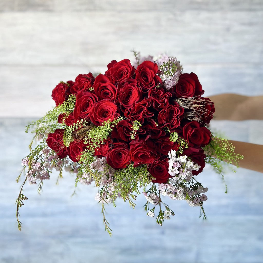 Ramo de rosas rojas de Sant Jordi para el 23 de Abril